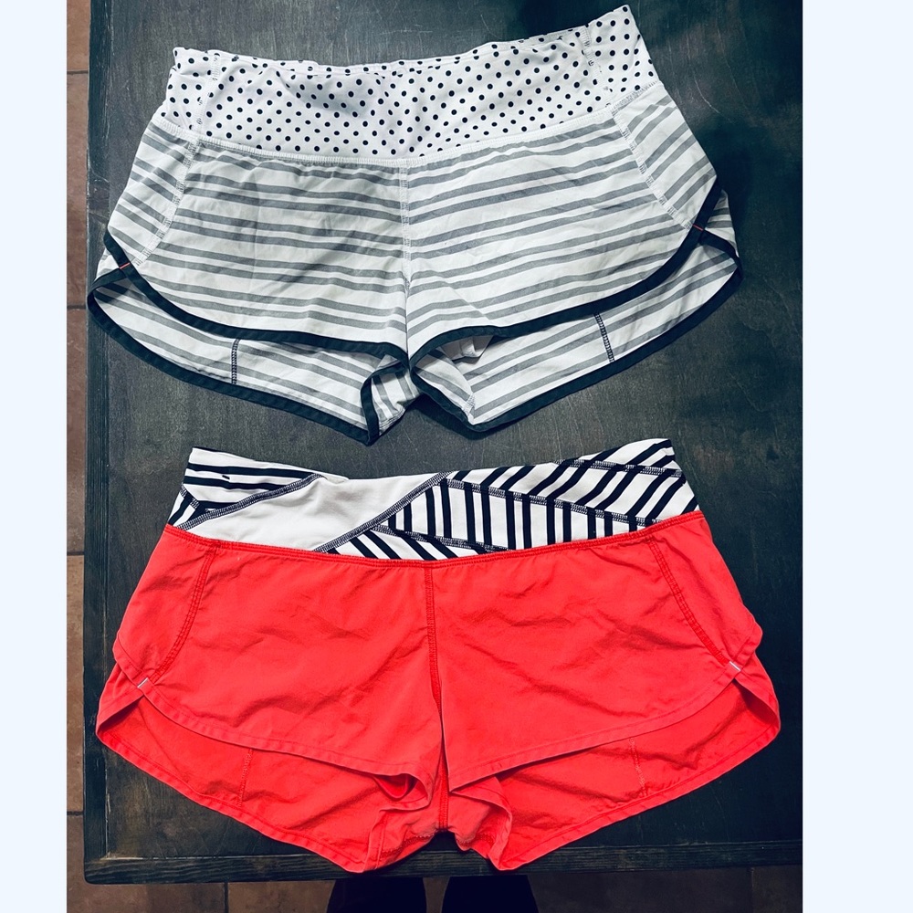Pair of two lululemon Run Speed Up Low-Rise Lined Shorts